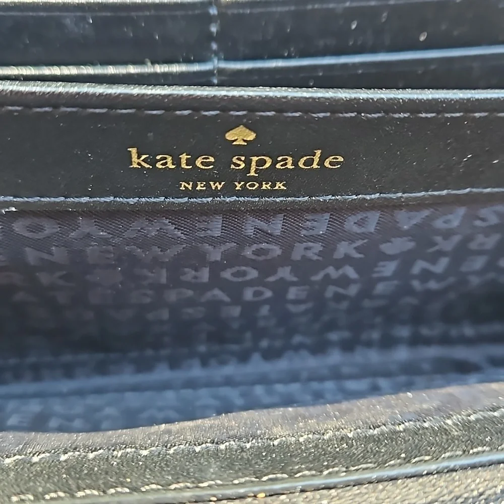 Kate Spade Chester Street Allyn Black Pebbled Leather Tassel Wallet